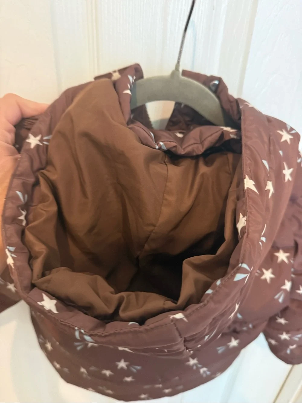 Rylee + Cru Puffer Jacket in Brown Shooting Stars